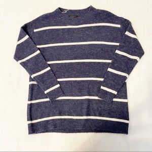 Staccato Navy Blue White Striped Sweater